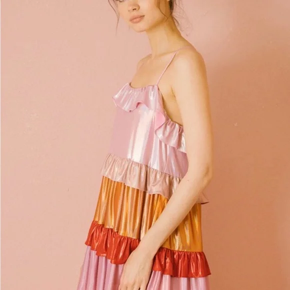 NWT Storia Tiered Ruffle Dress - Picture 2 of 3